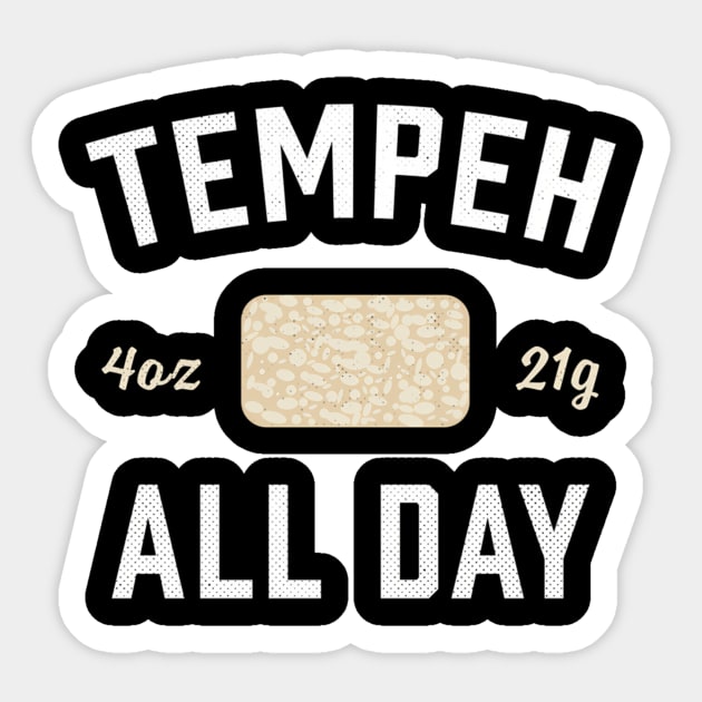 Tempeh Vegan Protein Tempeh All Day Sticker by SnugFarm